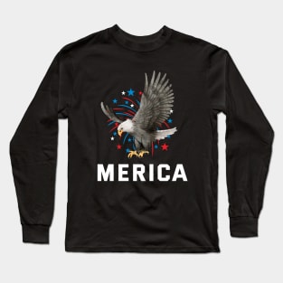 Merica  Eagle USA 4th July eagle Long Sleeve T-Shirt